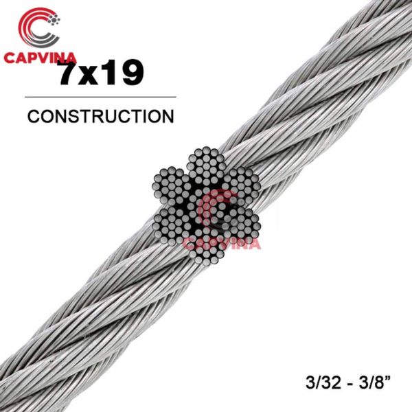 structure 7x19 galvanized wire rope