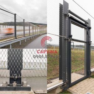 Industrial perimeter fence netting