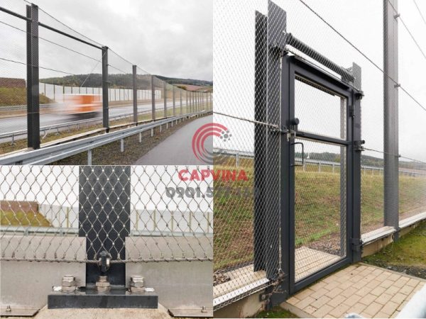 Industrial perimeter fence netting
