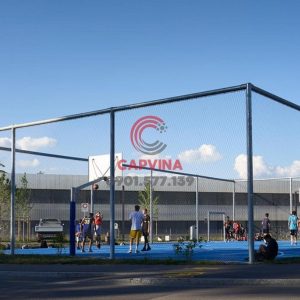 Basketball court fence netting