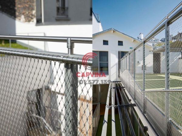 Basketball court fence netting