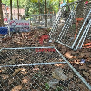 Basketball court fence netting
