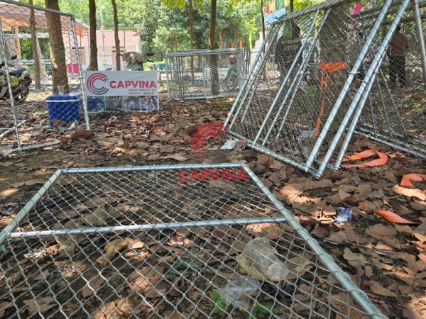 Basketball court fence netting